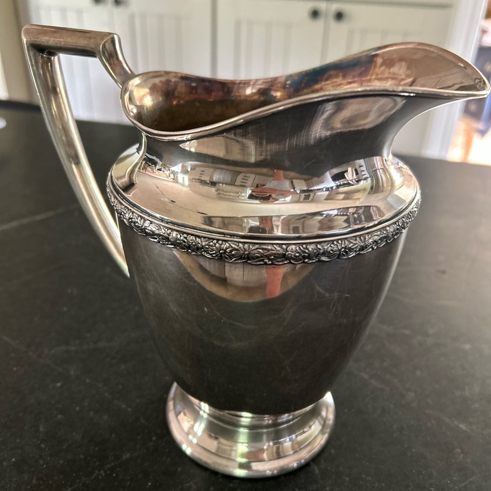 WM ROGERS  | “Primrose”  7817 Silver Plate Pitcher